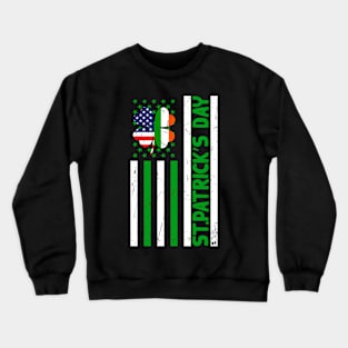 American Ireland Shamrock St Patrick's Day Crewneck Sweatshirt